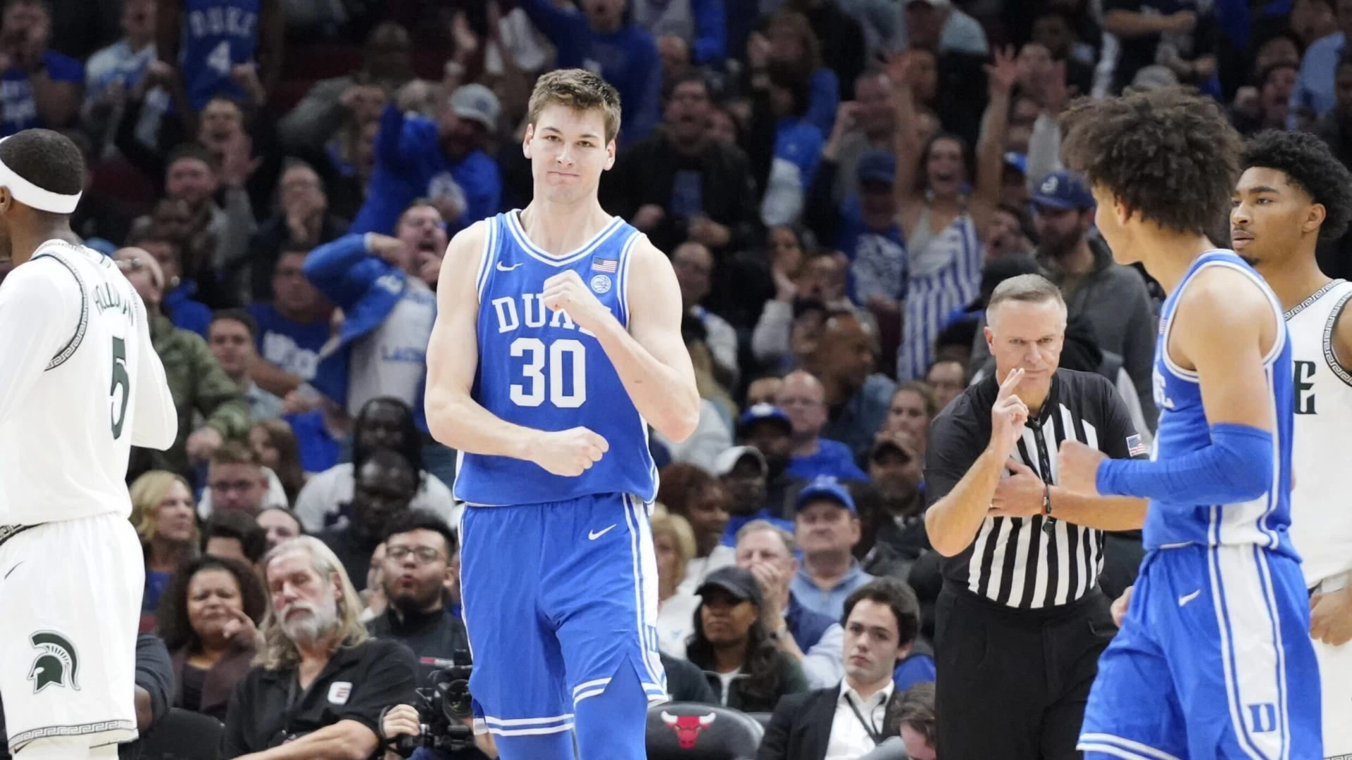 Strong First Half Helps Lead Duke to Win Over Michigan State