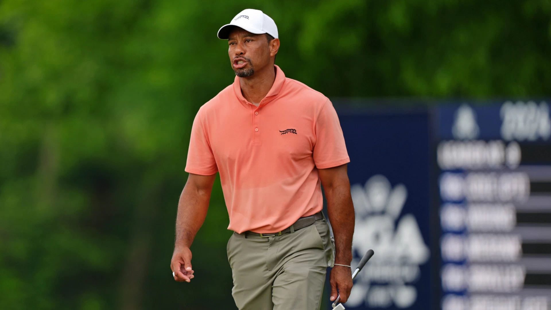 Tiger Woods Starts PGA Championship with 1-Over Par 72