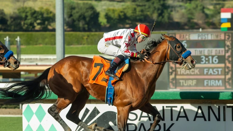 Santa Anita Derby - Potente Leads Solid Group
