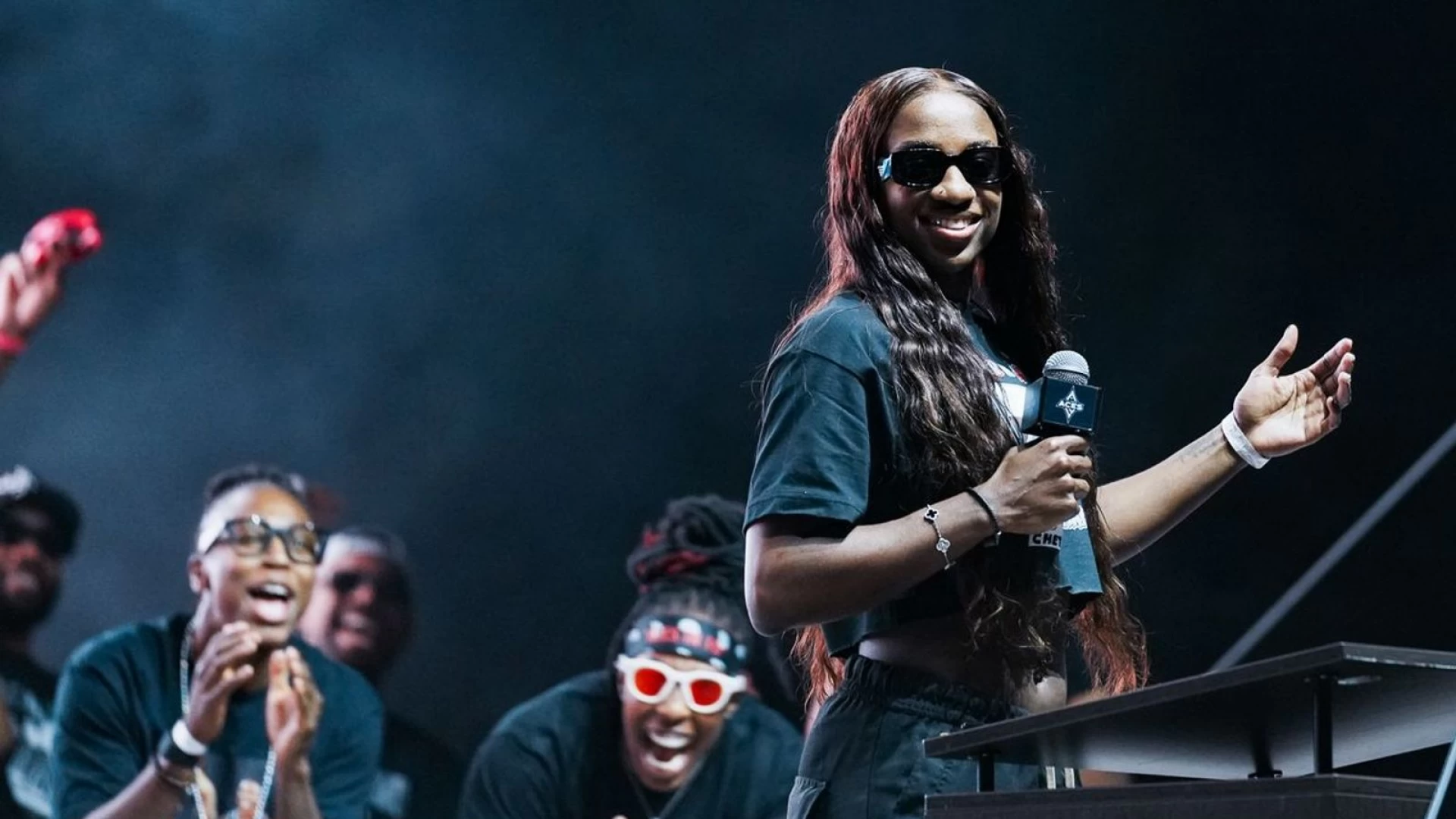 Jackie Young reacts to historic moment with Aces signing