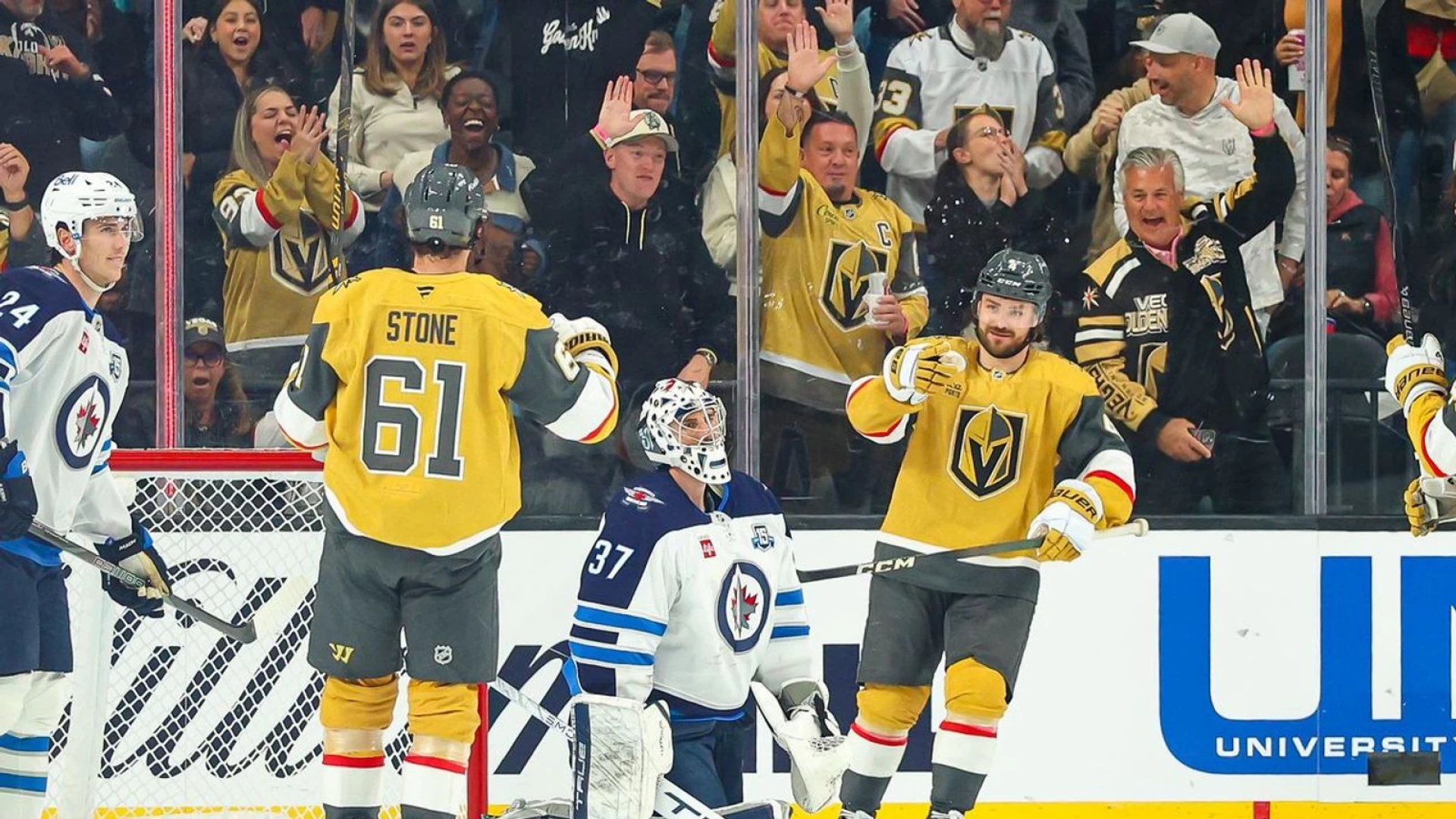 Tale of two games puts Golden Knights a point away from top seed