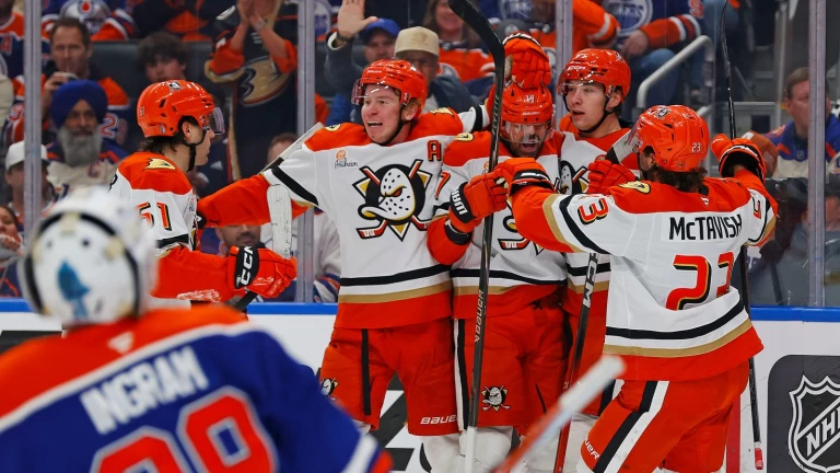 Ducks rally from blown lead for first playoff win in 9 years, tie series in Edmonton