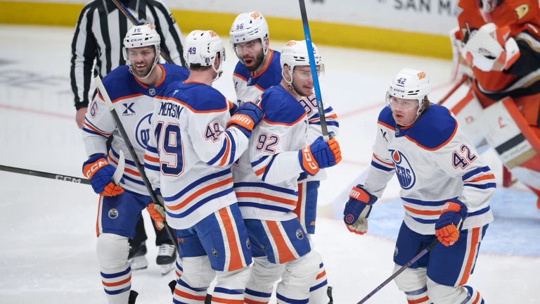 Oilers lose on reviewed OT goal, down 3-1 in series