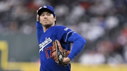 Shohei Ohtani goes seven strong, Dodgers bats go quite again in loss