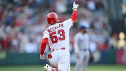 Anaheim-native Wade Meckler's big debut powers Angels over Rangers