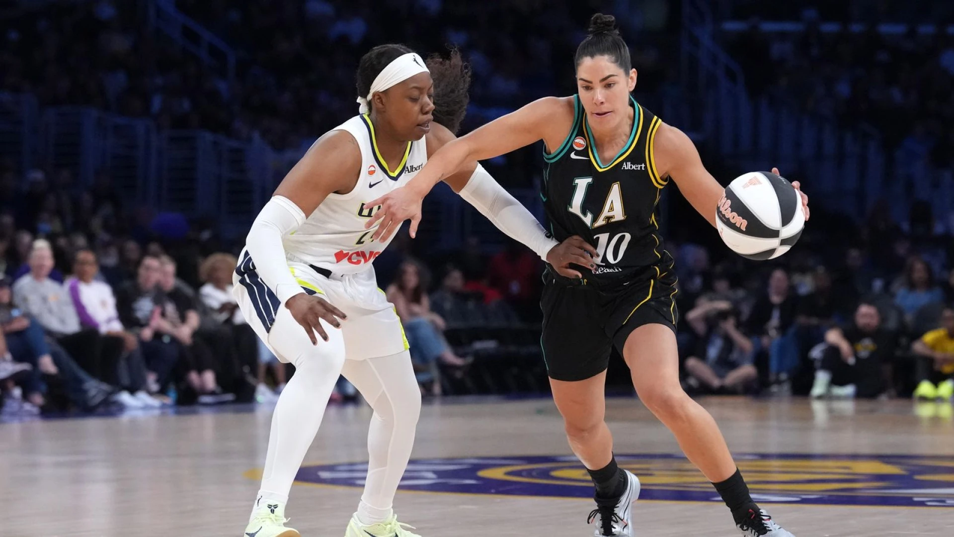 Kelsey Plum scores big in comeback game, despite loss to Wings