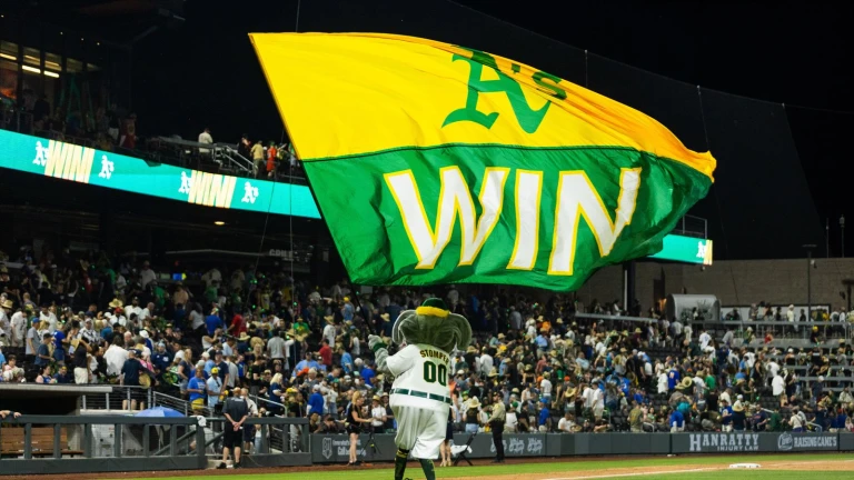 Athletics rally past Brewers 4-3 to capture Las Vegas Series