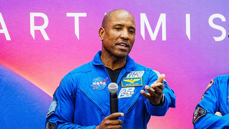 Artemis II astronaut Capt. Victor Glover throws out first pitch at the Big A