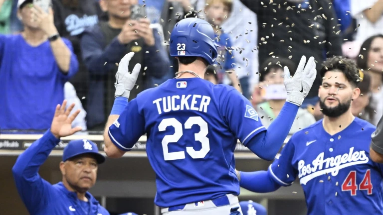 Yamamoto sets the tone, Tucker breaks out as Dodgers bury Padres