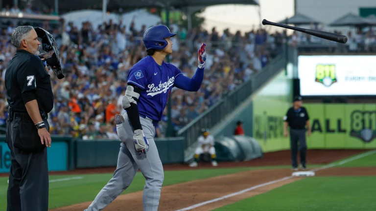 TST Images: Dodgers beat Athletics, 9-4, at Sutter Health Park