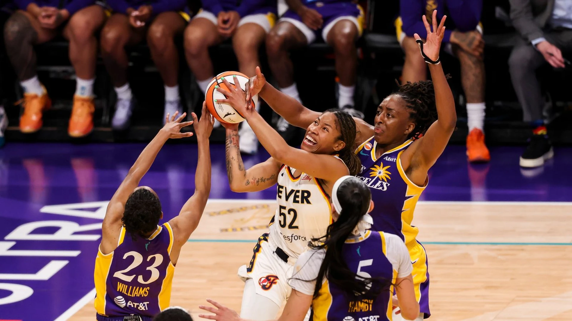 Sparks snap three-game losing skid with inspired play against Fever