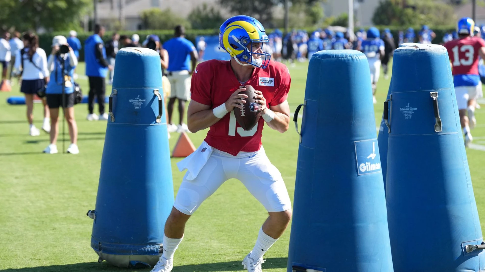 The LA Rams put pads on for the first time this training camp