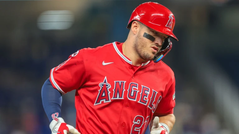 Mike Trout hits a birthday home run for record-tying sixth time in Angels win over Marlins