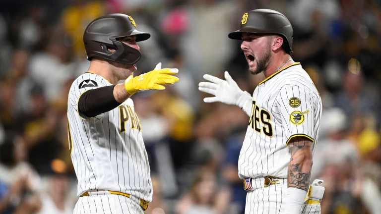 Merrill continues to mash, Mize’s quality start help Padres take opener vs Brewers