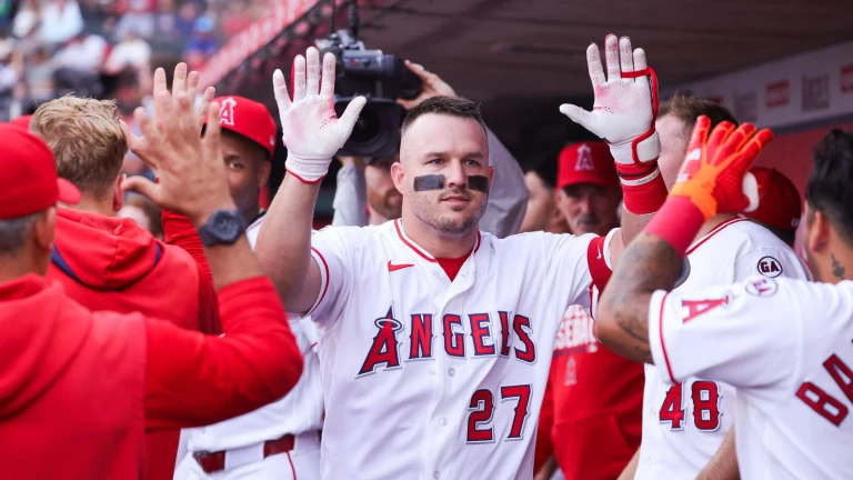 Angels fall to Rangers in extras despite historic Trout home run and solid start from Detmers