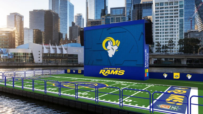 Rams bringing an LA-style tailgate — and a floating football field — to Melbourne for historic NFL game