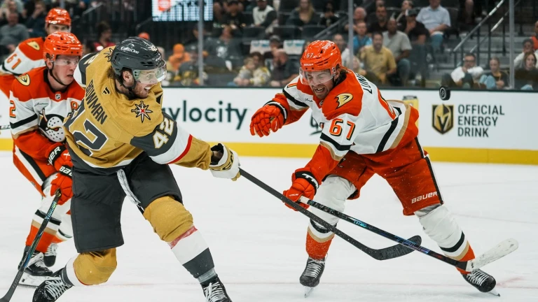 Knights unable to come all the way back vs. Ducks