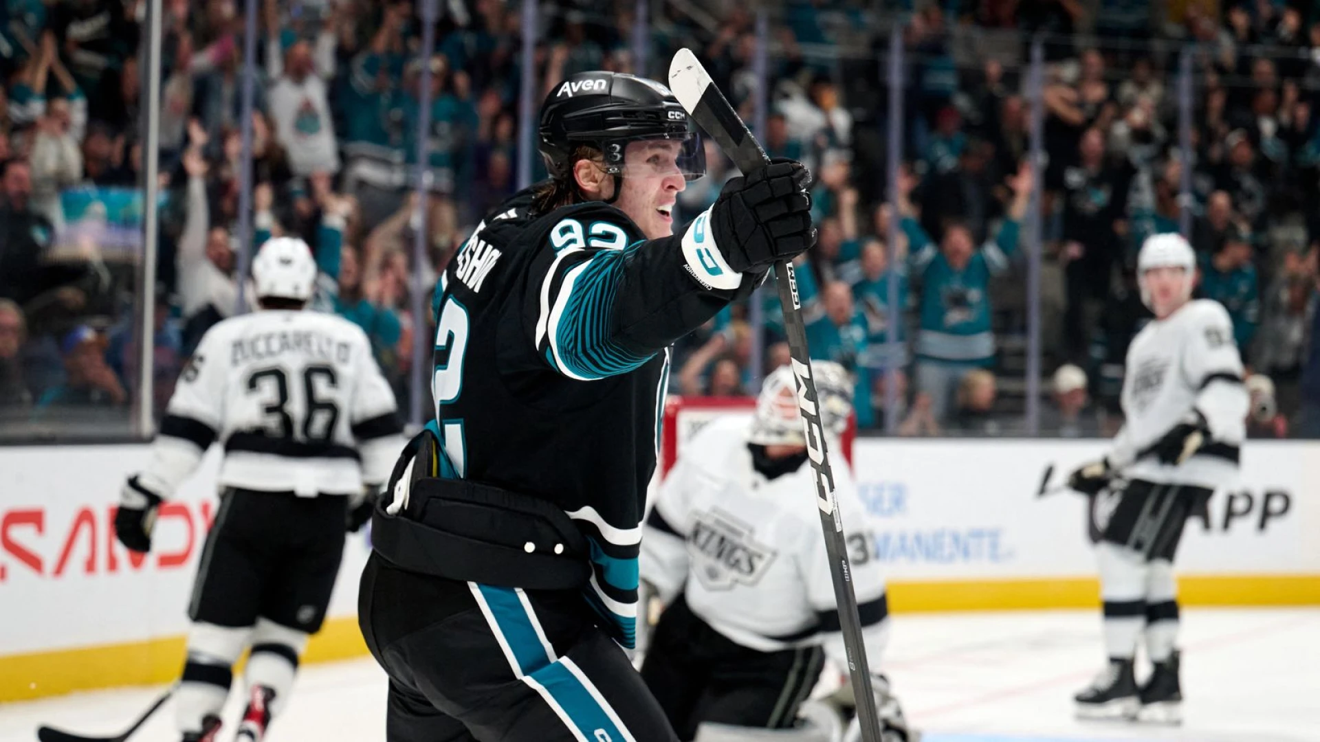 Kings' comeback falls short as Sharks prevail in overtime