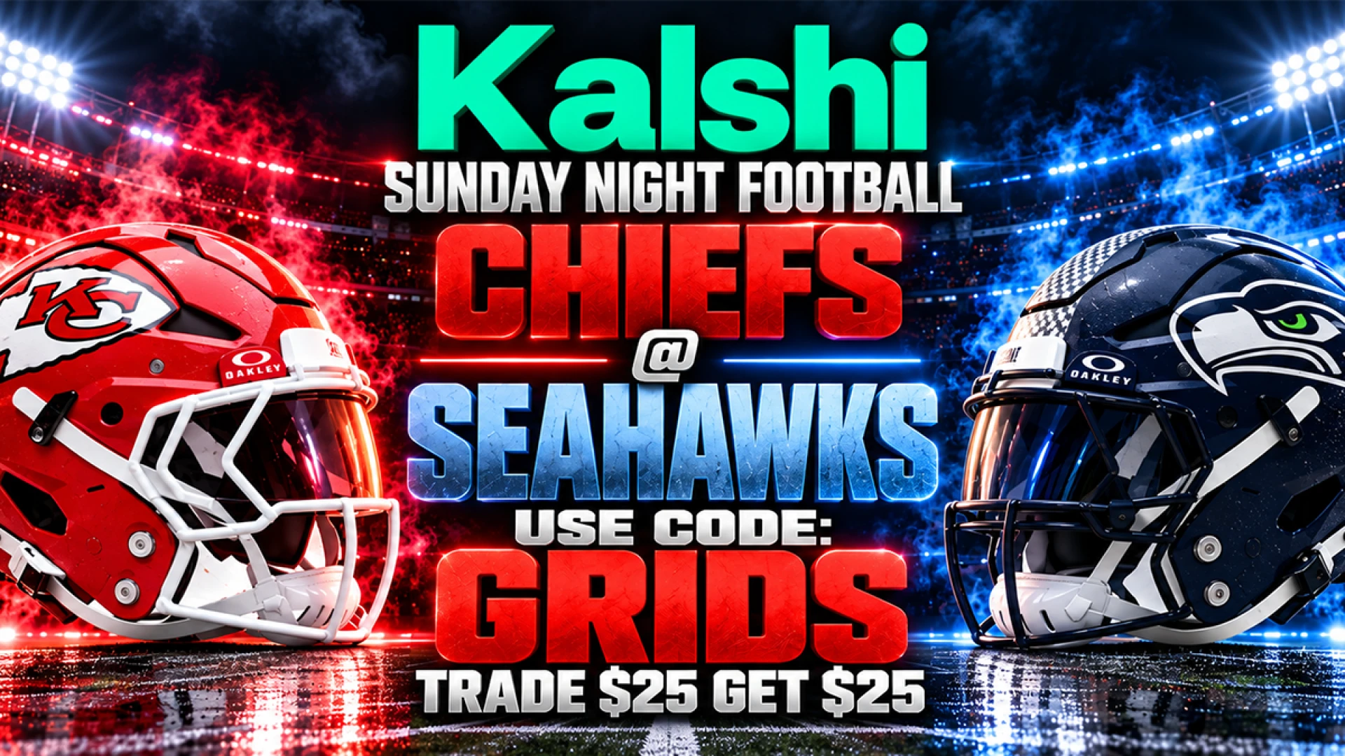 Kalshi NFL Promo Code for Chiefs at Seahawks SNF 10 25 2026