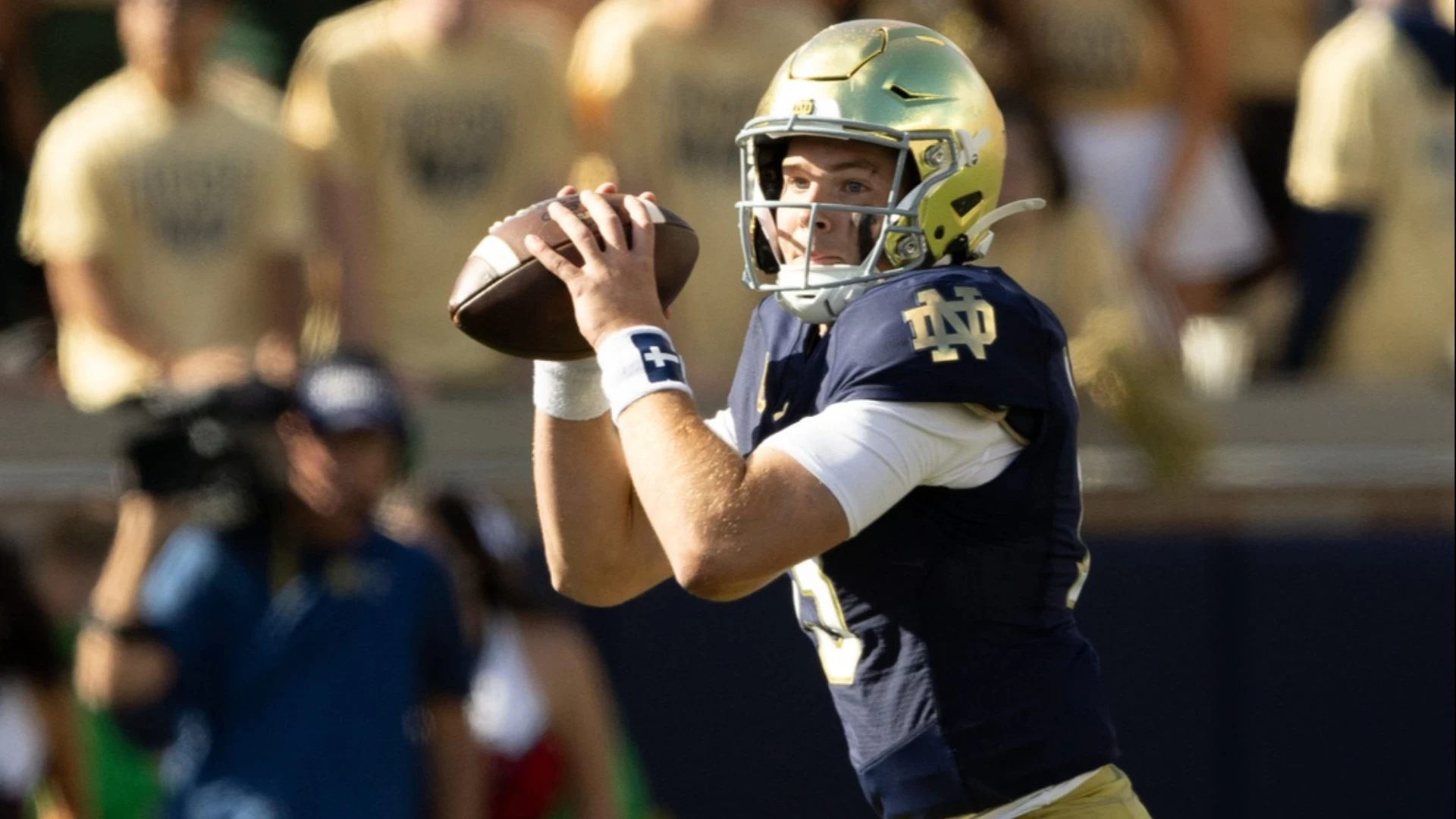 Riley Leonard Plays Despite Injury as Notre Dame Visits Purdue