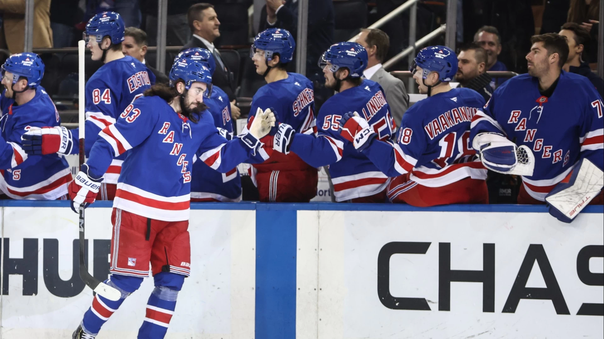 Rangers Rise in Metro with 2-1 Victory Over Bruins