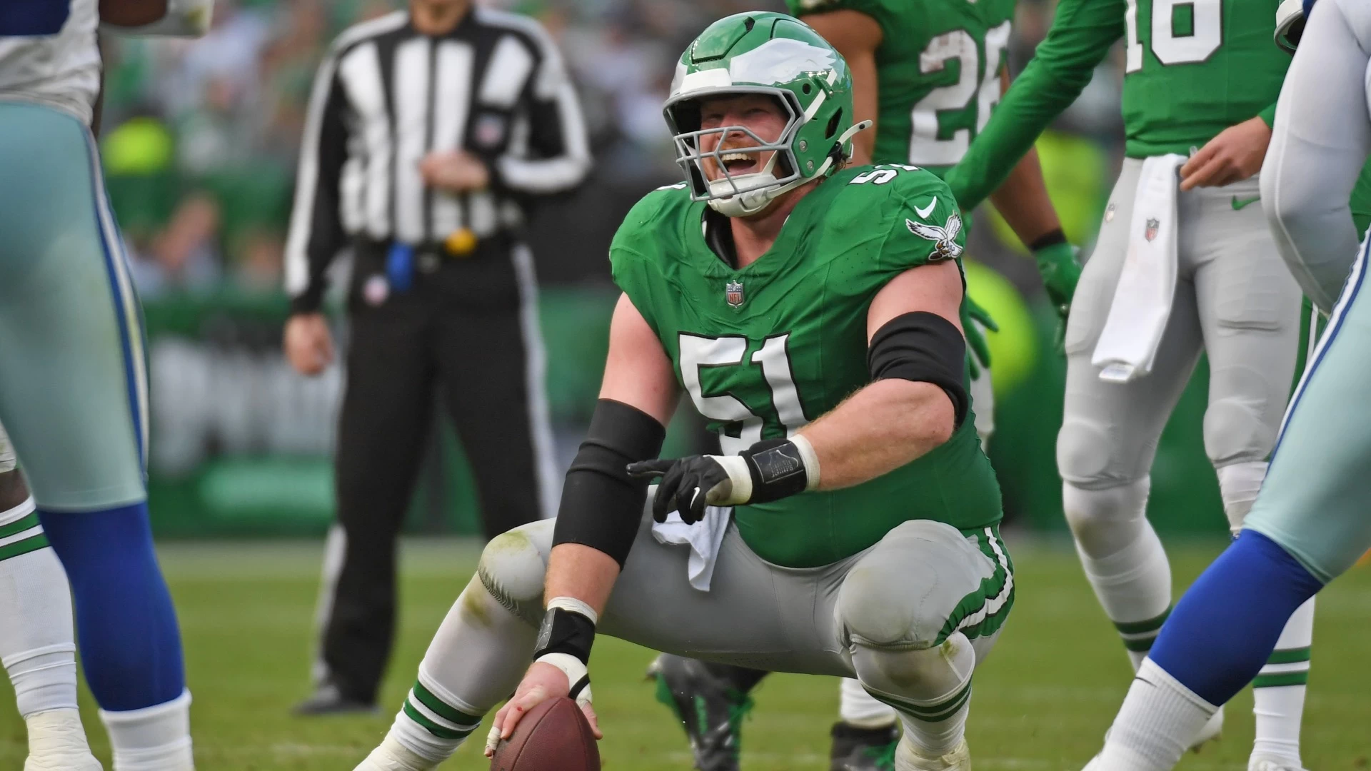 Impact of Cam Jurgens' Back Issue on Eagles' Offensive Line