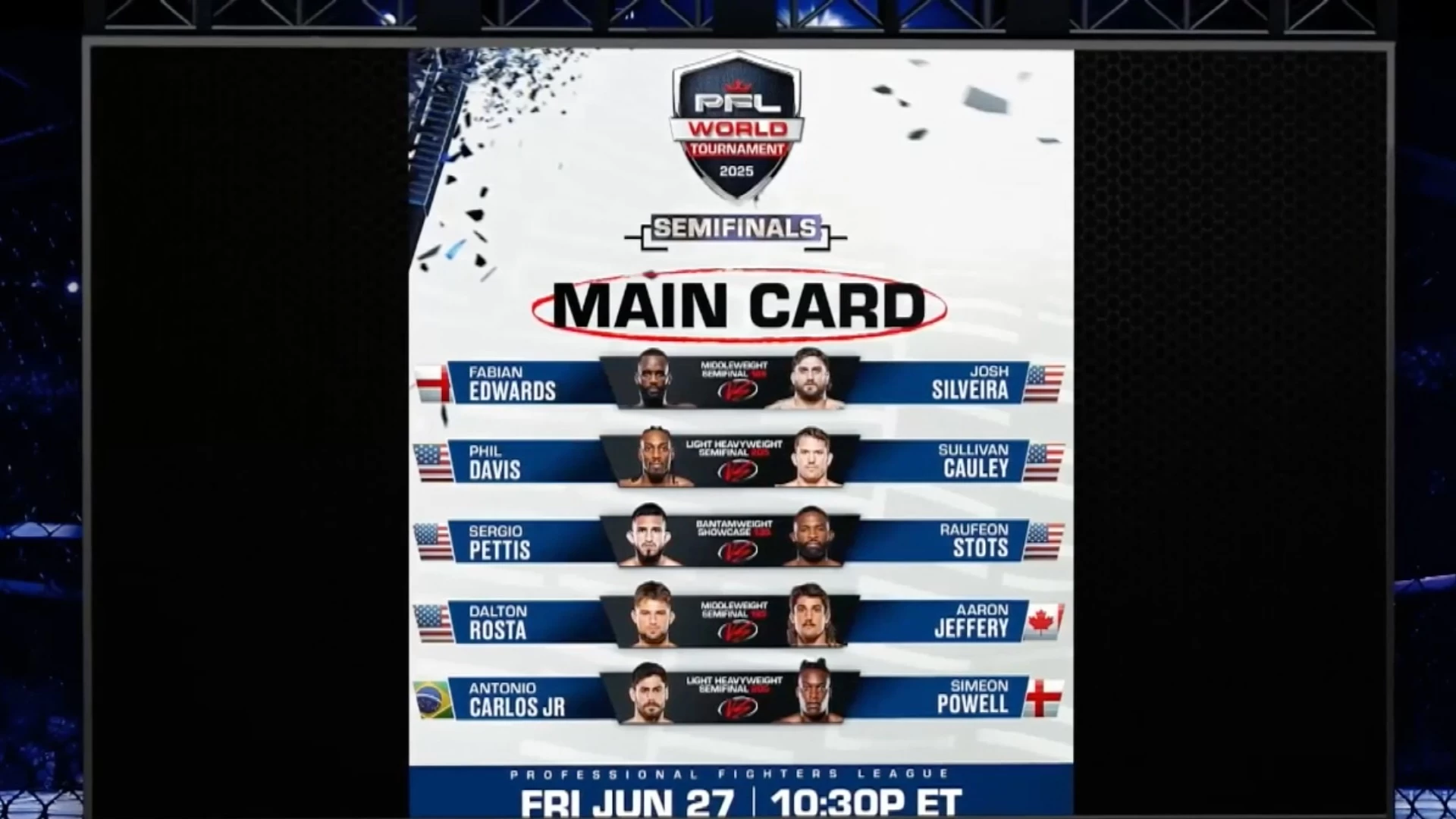 Edwards Defeats Silvera in Middleweight Semifinal Clash