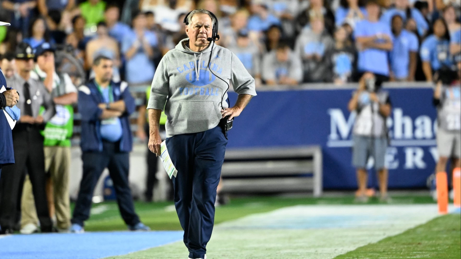 Bill Belichick Struggles with Tar Heels in Week One