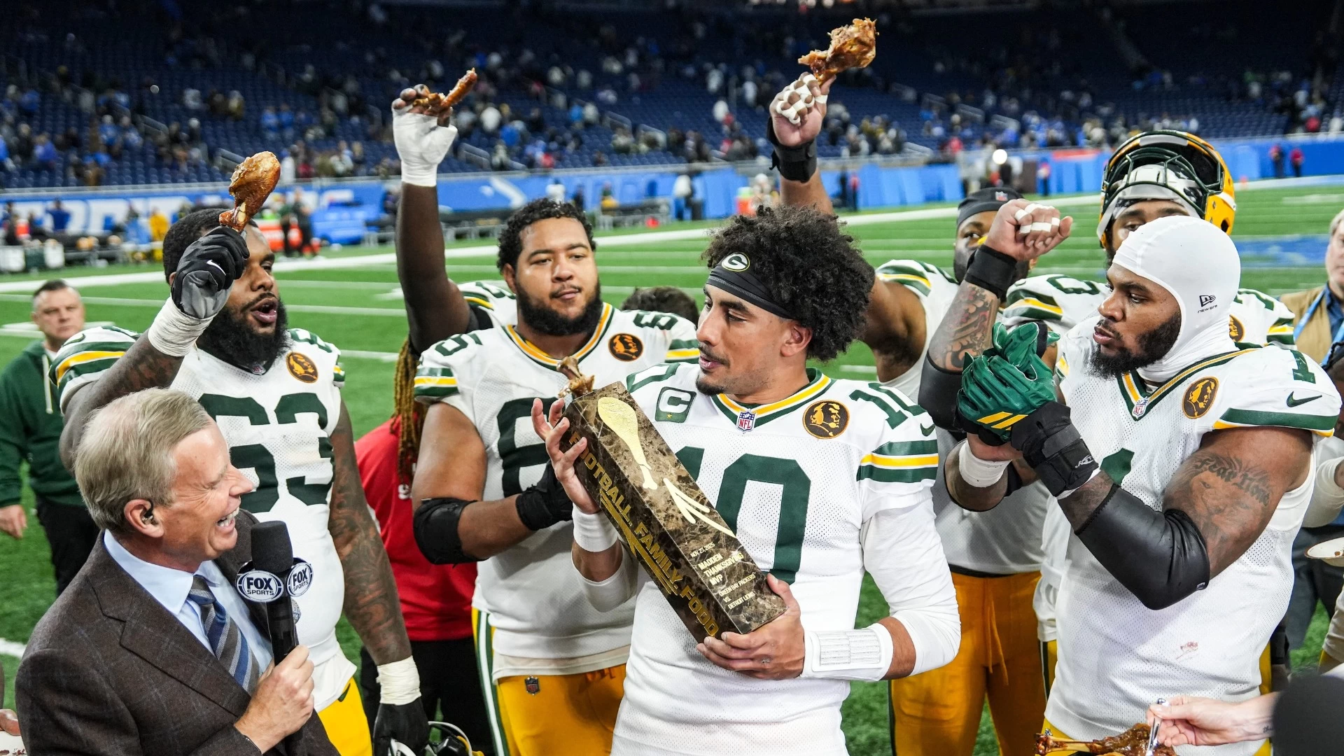 Green Bay Completes Season Sweep Over Detroit on Thanksgiving
