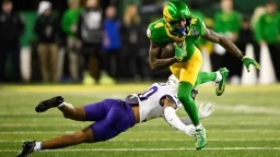 Oregon Easily Handles James Madison in CFP First Round