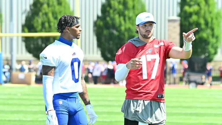 Josh Allen Vows He Will Not Give Up on WR Keon Coleman