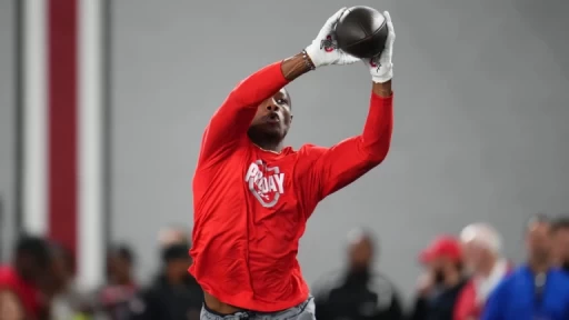 Carnell Tate Predicted as Top NFL Draft Wide Receiver Latest Video Thumbnail