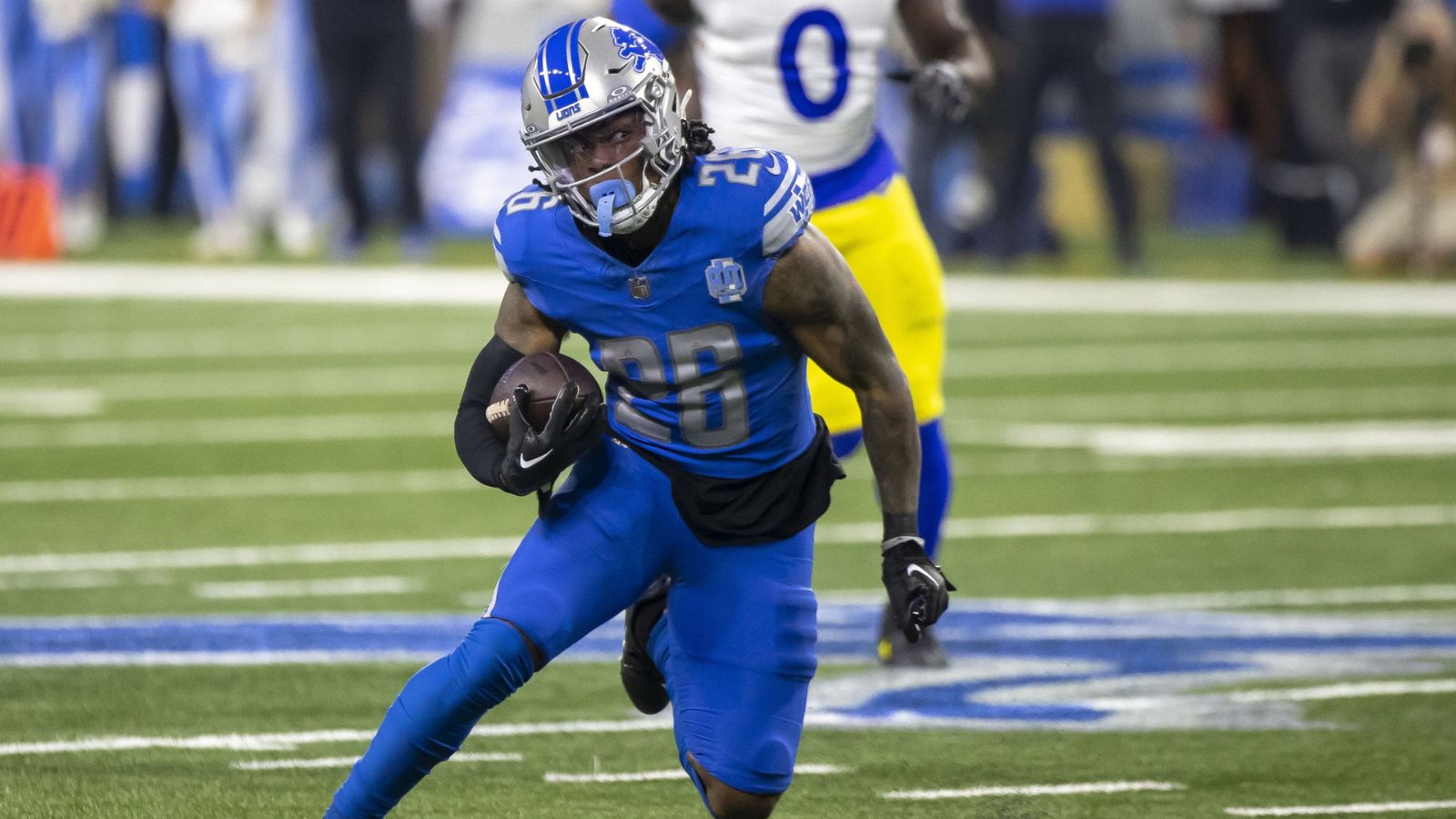 Jahmyr Gibbs 78-yard touchdown run in Monday Night Football game