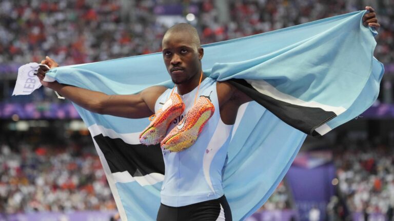55) (tied) Botswana: 1 Gold Medal (1 Silver Medal+0 Bronze Medals)