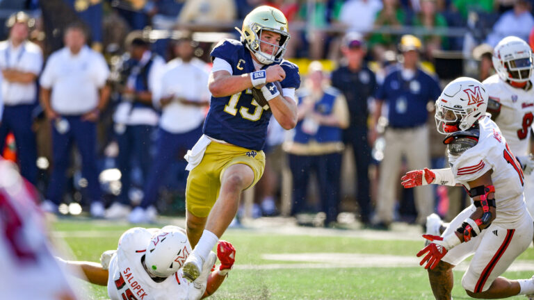 Notre Dame Climbing out of the Hole 