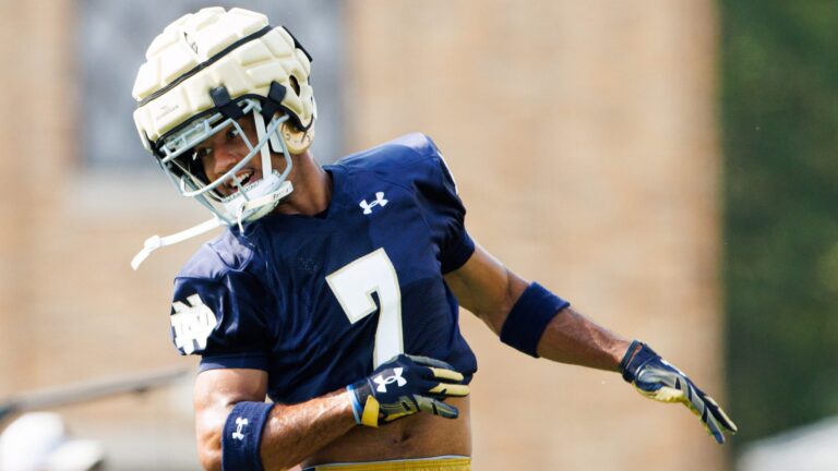 12) CB Jaden Mickey, Notre Dame