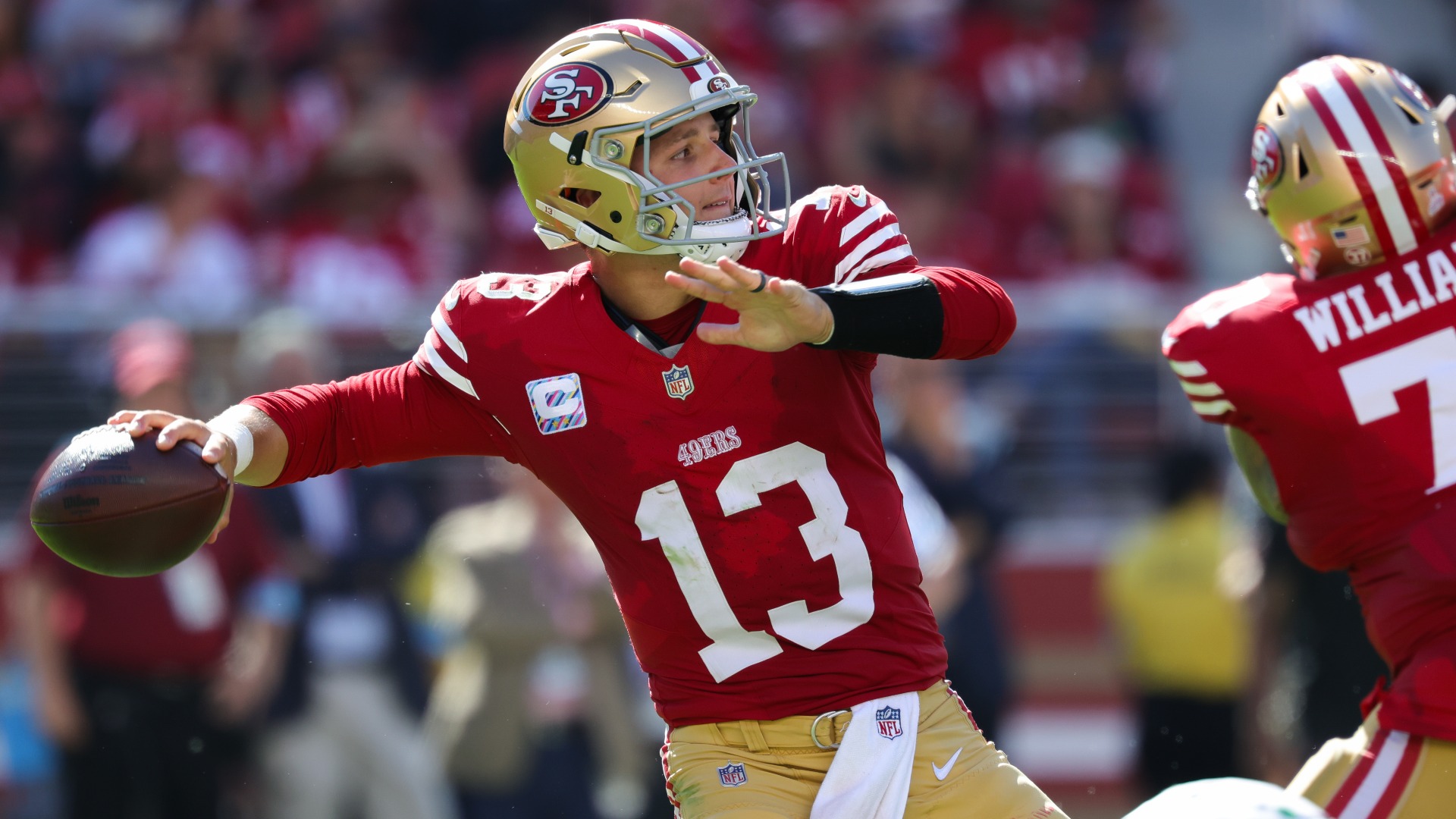 Cardinals @ 49ers: Brock Purdy Over 259.5 Passing Yards (-113)