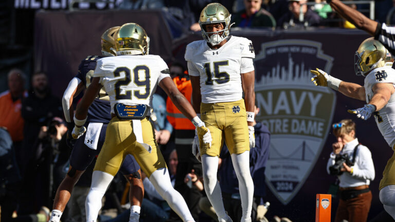 9. Indiana Hoosiers at 8. Notre Dame Fighting Irish