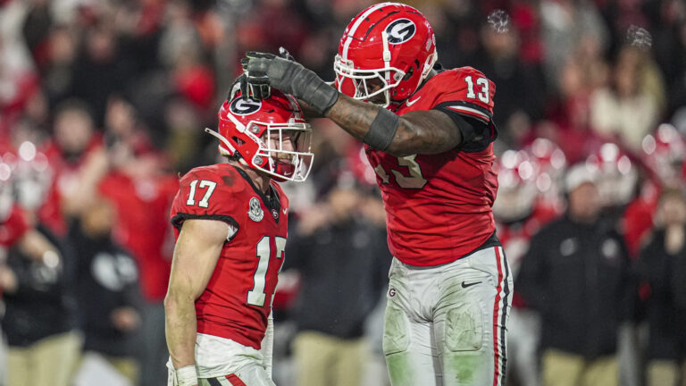 10. Indiana Hoosiers at 7. Georgia Bulldogs