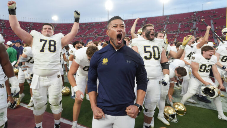 11. Alabama Crimson Tide at 6. Notre Dame Fighting Irish
