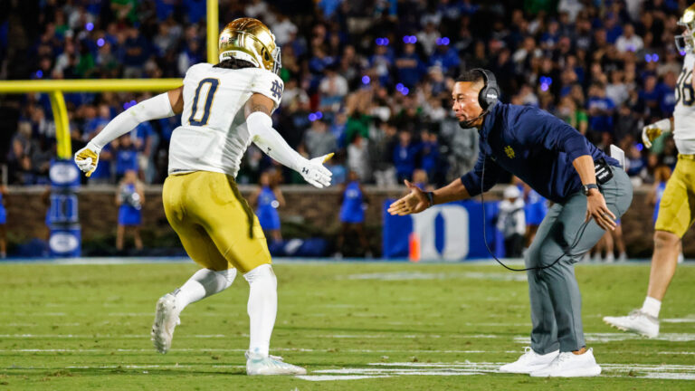 3) WR Deion Colzie, Notre Dame
