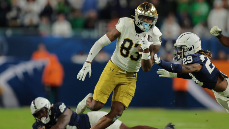 6) WR Jayden Thomas, Notre Dame