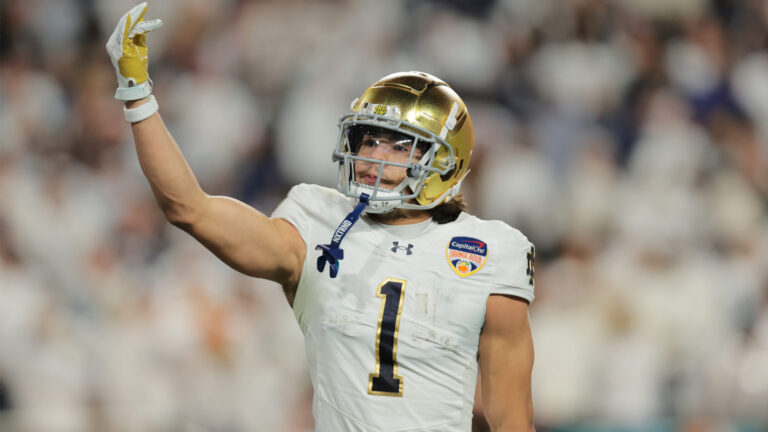 6. WR Jaden Greathouse, Notre Dame