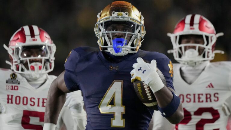 Jeremiyah Love Under 42.5 Rushing Yards