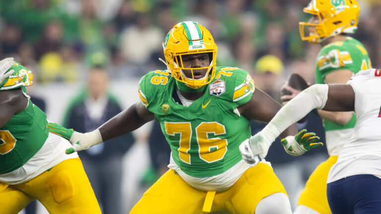 25. Houston Texans- OL Josh Conerly Jr, Oregon