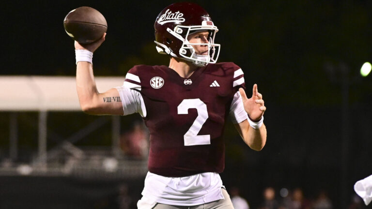 76. Blake Shapen - Mississippi State Bulldogs