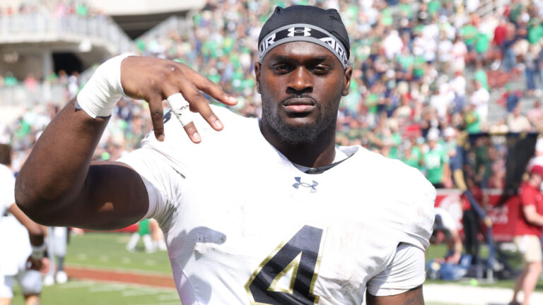 4) RB Jeremiyah Love, Notre Dame Fighting Irish