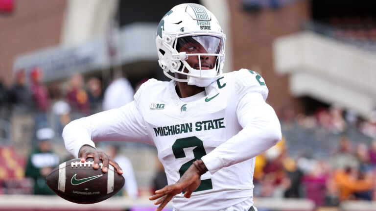 92) QB Aidan Chiles, Michigan State