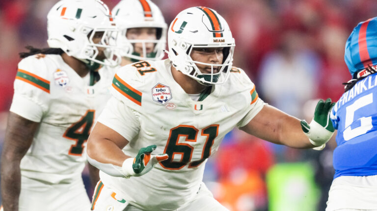5) Offensive Tackle: Francis Mauigoa, Miami