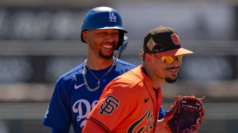 Friendly Rivalry: Willy Adames and Mookie Betts Share a Laugh